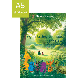 Agenda des Nounous 2026 petit format (4 enfants)